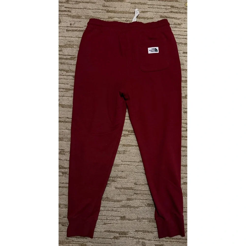 The North Face Mens Heritage Patch Joggers Burgundy Red Sweatpants Size Medium